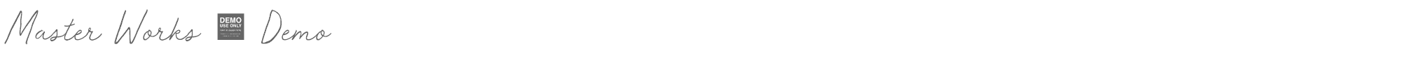 Sample characters Master Works Font